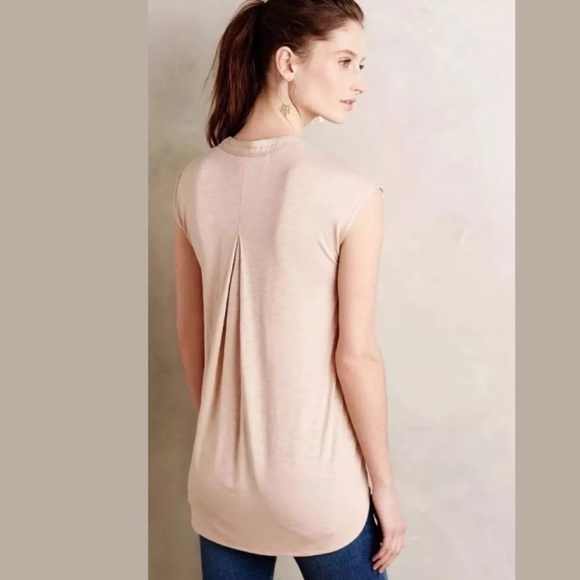 Anthropologie Egress Split Neck Hi Lo Top - Picture 4 of 4